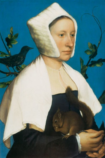 A Lady with a Squirrel and a Starling